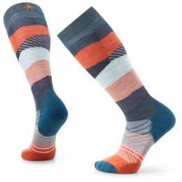Calcetines de esquí Smartwool Ski Targeted Cushion Pattern OTC azul/naranja twilight blue