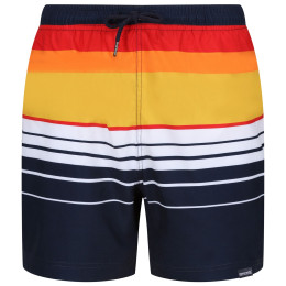 Pantalones cortos de hombre Regatta Loras Swim Short m azul/naranja Navy Orange Stripe