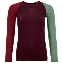 Camiseta funcional de mujer Ortovox 120 Comp Light Long Sleeve W rojo DarkWine