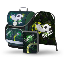 Juego de mochila Baagl Ergo SET 3 Fotbal verde