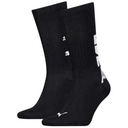 Calcetines de hombre Puma Graphic Logo Crew 2P negro black