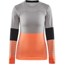 Camiseta de mujer Craft triko Fuseknit Comfort Blocked gris MonumentTrace