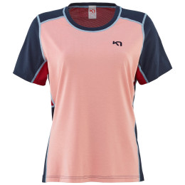 Camiseta de mujer Kari Traa Sanne Hiking Tee rosa/azul Dream