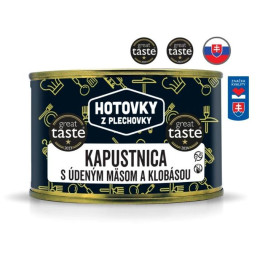 Sopa Hotovky z plechovky Sopa de col con carne ahumada y salchicha 400 ml