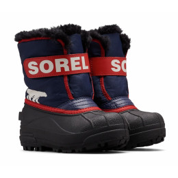 Botas de nieve para niños Sorel Snow Commander azul/rojo NocturnalSailRed