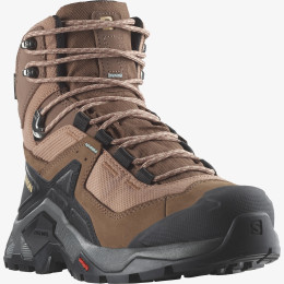 Calzado de senderismo para mujer Salomon Quest Element Gore-Tex marrón Mocha Mousse / Pewter / Marine Blue