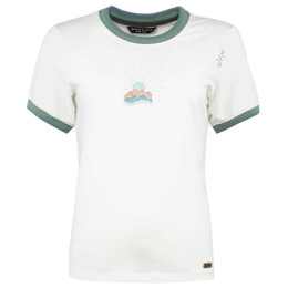 Camiseta funcional de mujer Chillaz Retro Mountain blanco/verde White