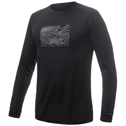 Camiseta de hombre Sensor Merino Air Pt Locate dl.rukáv negro