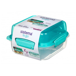 Caja de alimentos Sistema Lunch Stack To Go Square 1,24l turquesa mint