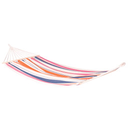 Hamaca con postes La Siesta Chillounge Single blanco/naranja