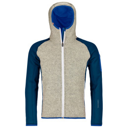 Sudadera de hombre Ortovox Fleece Plus Classic Knit Hoody azul PetrolBlue