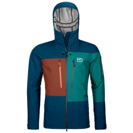 Chaqueta de hombre Ortovox 3L Deep Shell Jacket azul PetrolBlue