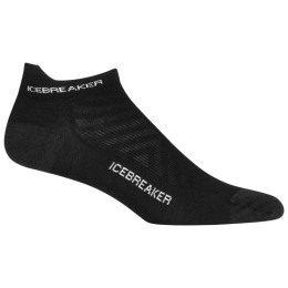 Calcetines de mujer Icebreaker Run+ Ultralight Micro negro/blanco Black/Snow