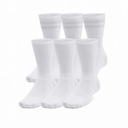 Juego de calcetines Under Armour Essential 6Pk Crew blanco White/White/HaloGray