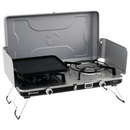 Hornillo de acampada Outwell Merapi Pro Duo Deluxe plata Silver Grey
