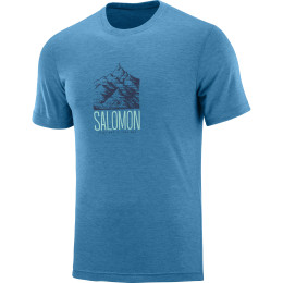 Camiseta de hombre Salomon Explore Graphic Ss Tee M azul FjordBlue