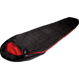 Saco de dormir High Peak Pak 600 (2019) negro/rojo