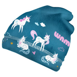 Gorro para niños WAMU Jednorožci turquesa