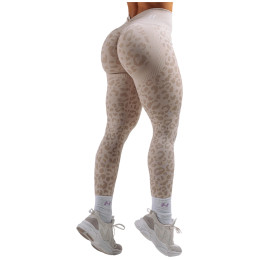 Mallas de mujer Nebbia Push-Up Compression Leopard Leggings Primal beige CREAM LEOPARD