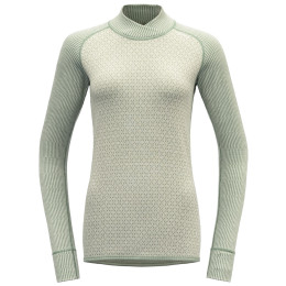 Camiseta funcional de mujer Devold Kvitegga Merino 230 Cross Neck blanco Raw White