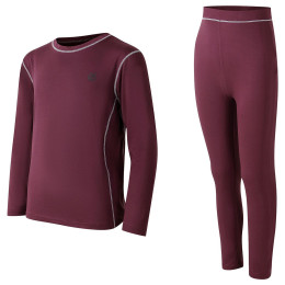 Juego funcional para niños Dare 2b Pow II Baselayer Set Huckleberry rojo oscuro Huckleberry