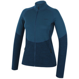 Sudadera de mujer MOOA Merino 3D 240 azul lagoon blue