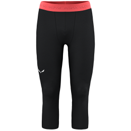 Calzoncillos de tres cuartos para hombre Salewa Cristallo Warm Amr M 3/4Tight negro black out