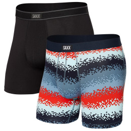 Calzoncillos bóxer Saxx Daytripper Boxer Brief Fly 2Pk negro techrecstripe/black