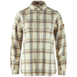 Camisa de mujer Fjällräven Övik Heavy Flannel Shirt W beige Chalk White-Fossil