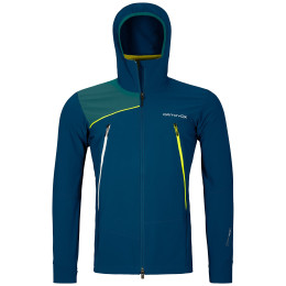 Chaqueta de hombre Ortovox Pala Hooded Jacket azul Petrol Blue