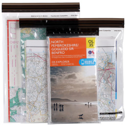 Funda de viaje para documentos LifeVenture DriStore LocTop Bags, For Maps gris