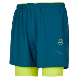 Pantalones cortos de hombre La Sportiva Trail Bite Short M azul Storm Blue/Lime Punch