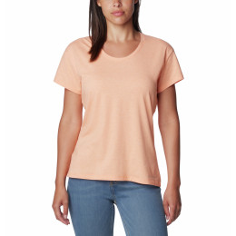 Camiseta de mujer Columbia Sun Trek™ SS Tee naranja Apricot Fizz Heather