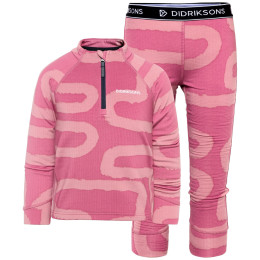 Ropa interior funcional para niños Didriksons Jadis Kids Pr Set 5 Path Heather Pink rosa Path Heather Pink