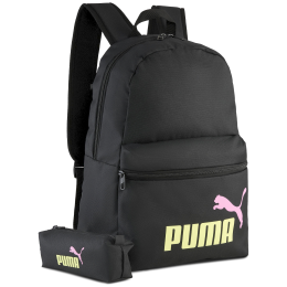 Mochila urbana Puma Phase Backpack Set negro/amarillo PUMA Black-Fizzy Light