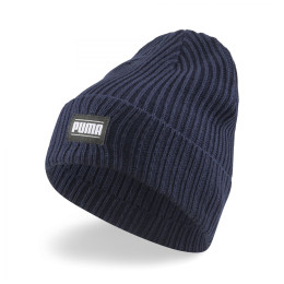 Gorro de invierno Puma Ribbed Classic Cuff Beanie azul blue