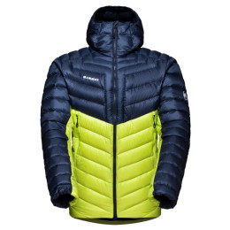Chaqueta de invierno para hombre Mammut Broad Peak IN Hooded Jacket M 2022 amarillo/azul highlime/marine