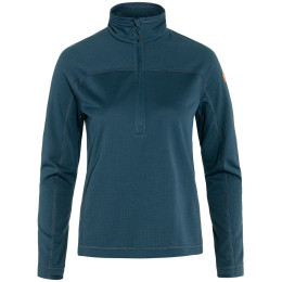 Sudadera de mujer Fjällräven Abisko Lite Fleece Half Zip W azul Indigo Blue