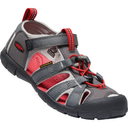 Sandalias para niños Keen Seacamp II CNX K gris/rojo magnet/drizzle