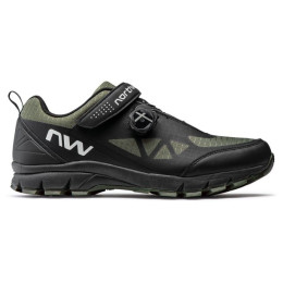 Zapatillas de ciclismo para hombre Northwave Corsair negro/verde Black/Forest green