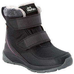 Calzado para niños Jack Wolfskin Polar Wolf Texapore Mid Vc K negro/rosa phantom / pink