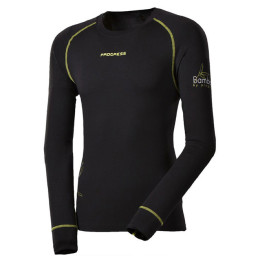 Camiseta térmica de hombre Progress Termotriko E NDR 28DA dl.r. (2 (2016) negro Black/GreenStitching