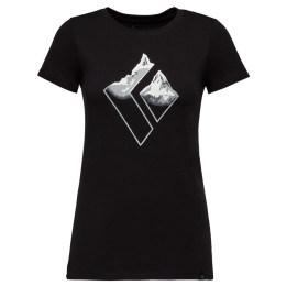 Camiseta de mujer Black Diamond Mountain Logo SS Tee negro Black