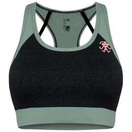 Sujetador deportivo Rafiki Corona negro/verde GraniteGreen