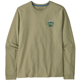 Camiseta de hombre Patagonia Long-Sleeved Great Waves Responsibili-Tee verde Gumtree Green