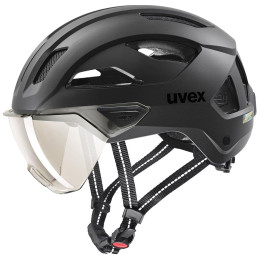 Casco de ciclismo Uvex Stride Visor negro black matt