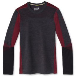 Camiseta funcional de hombre Smartwool M Intraknit Merino 200 Colorblock Crew gris/rojo CharcoalHeather