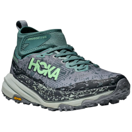 Calzado de mujer Hoka W Speedgoat 6 Mid Gtx gris/verde Mountain Fog / Droplet