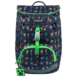 Mochila escolar Baagl Airy negro/verde černá (minecraft)