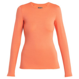 Camiseta de mujer Icebreaker W's 200 Oasis LS Crewe naranja Tang